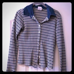 Striped long sleeve top